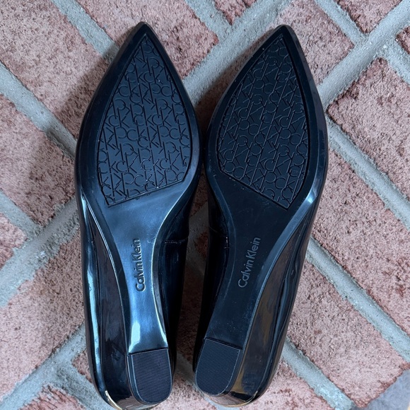 Calvin Klein Black Patent Wedge Shoes, Size 8.5, NWOT - Picture 10 of 11